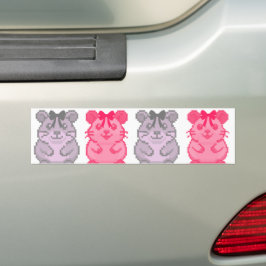 Adesivo Para Carro Line Of Pixel Multicolor Cartoon Hamsters