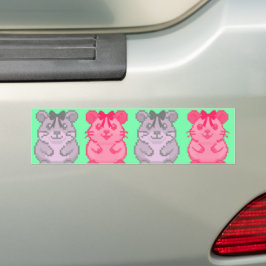 Adesivo Para Carro Line Of Pixelated Multicolor Cartoon Hamsters