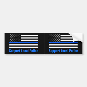 Adesivo Para Carro Linha Azul Fino da Polícia Local