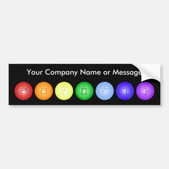 Adesivo Para Carro Linha de 7 Chakras (Frente)