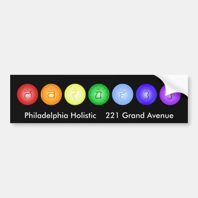Adesivo Para Carro Linha de 7 Chakras (Frente)