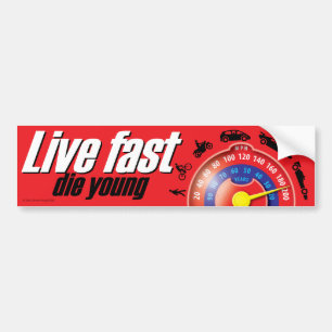 Adesivo Para Carro Live Fast Die Young