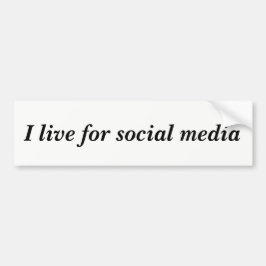 Adesivo Para Carro Live for Social Media Cote Bumper Sticker