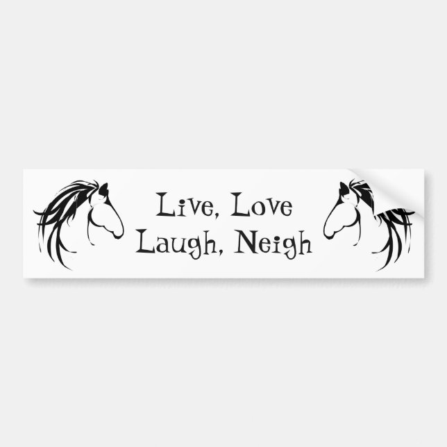 Adesivo Para Carro Live Love Laugh Neigh Divorciada (Frente)