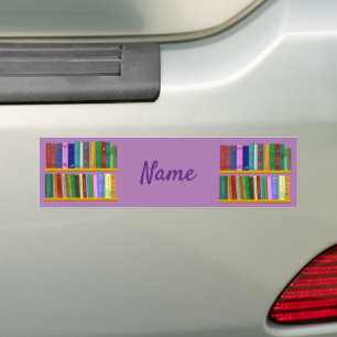 Adesivo Para Carro Livros sobre prateleiras Thunder_Cove 