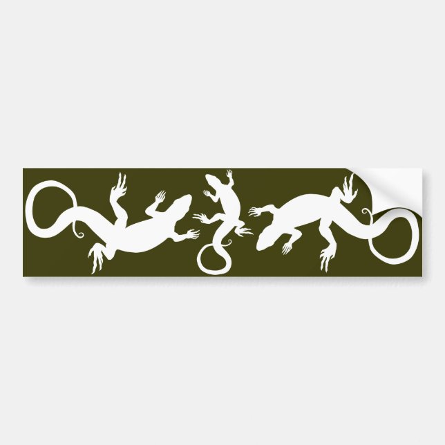 Adesivo Para Carro Lizard Art Gifts Lizard Bumper Sticker Reptile Art (Frente)