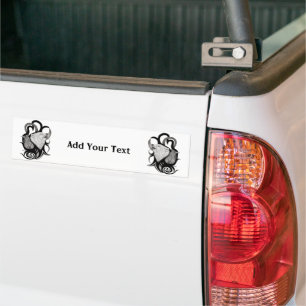 Adesivo Para Carro Lobo Branco com Arte Tribal Raven