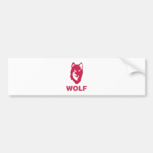 Adesivo Para Carro Lobo (Vermelho)