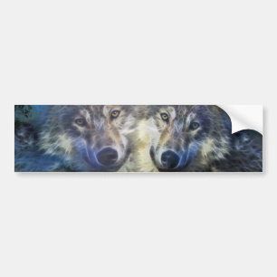 Adesivo Para Carro Lobos na noite