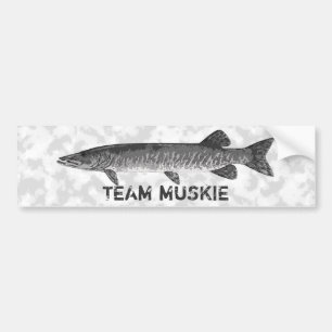 Adesivo Para Carro Logotipo da pesca de Muskie