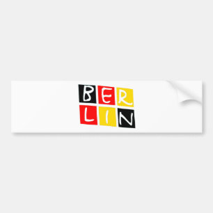 Adesivo Para Carro Logotipo de Berlim, Alemanha nos quadrados