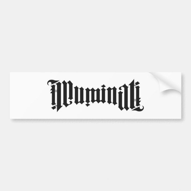 Adesivo Para Carro Logotipo de Illuminati (Frente)