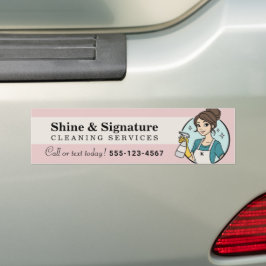 Adesivo Para Carro Logotipo de Serviços de Limpeza Personalizados de