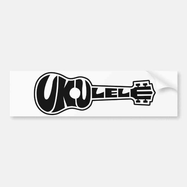 Adesivo Para Carro Logotipo do Ukulele (Frente)