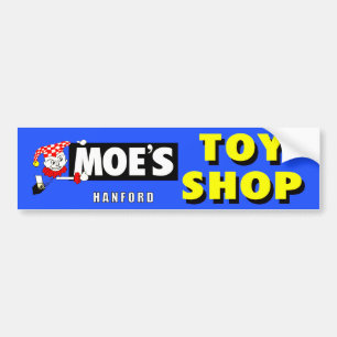 ADESIVO PARA CARRO LOJA DE BRINQUEDOS DO MOE - HANFORD, CALIFÓRNIA.