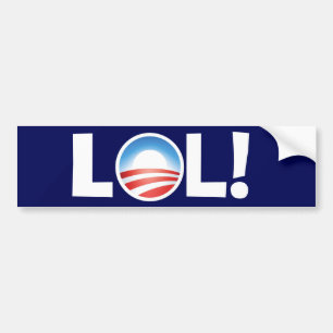 Adesivo Para Carro LOL em Obama - rindo para fora ruidosamente em