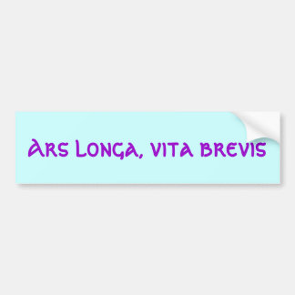 Adesivo Para Carro Longa do ARS, vita brevis