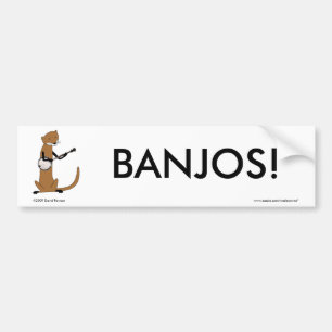 Adesivo Para Carro Lontra que joga o banjo