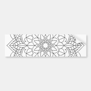 Adesivo Para Carro Lotus Flower Mandala