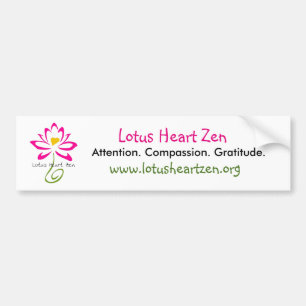 Adesivo Para Carro Lotus Heart Zen Bumpersticker
