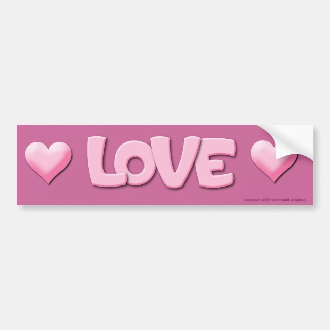 Adesivo Para Carro Love Bumper Sticker (Frente)