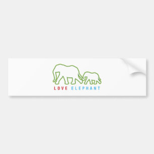 Adesivo Para Carro Love Elephant