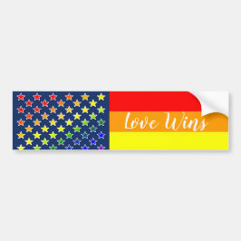 Adesivo Para Carro Love Win Rainbow Flag