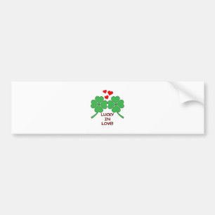 Adesivo Para Carro Lucky In Love Heart Clover