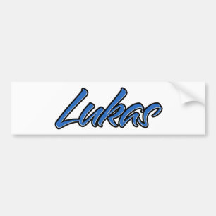 Adesivo Para Carro Lukas Name blue Aufkleber Sticker Autoaufkleber