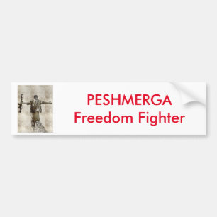 Adesivo Para Carro Lutador da liberdade de PESHMERGA