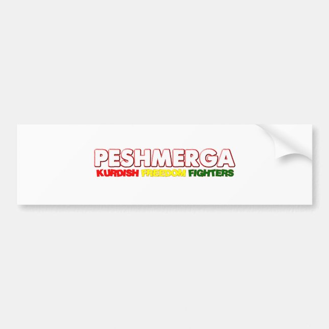 Adesivo Para Carro LUTADORES CURDOS da LIBERDADE de Peshmerga (Frente)
