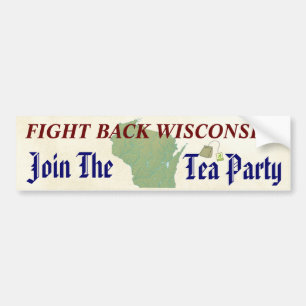 Adesivo Para Carro Lute para trás Wisconsin juntam-se ao tea party