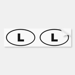 Adesivo Para Carro Luxembourg - L - oval europeu