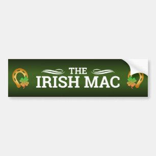 Adesivo Para Carro MAC IRLANDESA ENGRAÇADO Texto em branco sobre VE