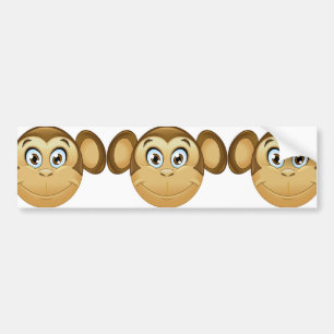 Adesivo Para Carro macaco emoji