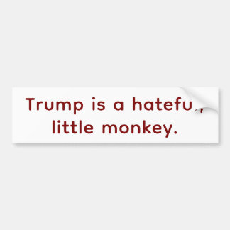 Adesivo Para Carro Macaco odioso Trump Hankamer Artjunkhaus Paz