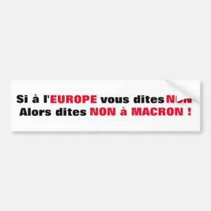 Adesivo Para Carro Macron = Europa = Mondialização - Autocolante