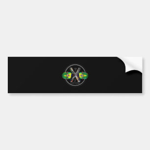 Adesivo Para Carro Made in Brazil 1975 Generation X Skateboard Flag