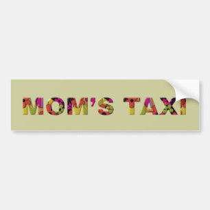 Adesivo Para Carro Mães coloridas com palhetas para batente TAXI
