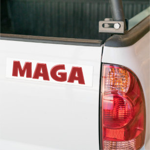 Adesivo Para Carro MAGA com texto vermelho