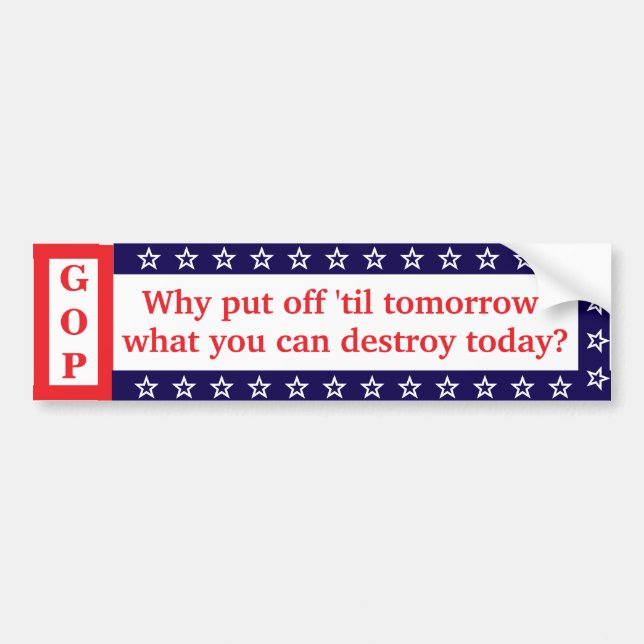 Adesivo Para Carro MAGA's Motto Bumper Sticker (Frente)