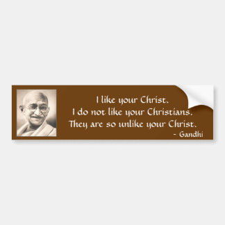 Adesivo Para Carro Mahatma Gandhi, eu gosto de seu Christ.I não faço
