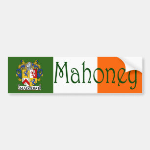 Adesivo Para Carro Mahoney Casaco de armas Flag Bumper Sticker