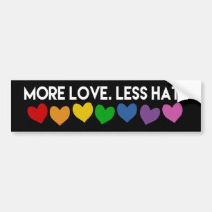 ADESIVO PARA CARRO MAIS AMOR MENOS ORGULHO GAY DOS CORAÇÕES DO
