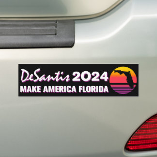Adesivo Para Carro Make America Florida Retro DeSantis 2024