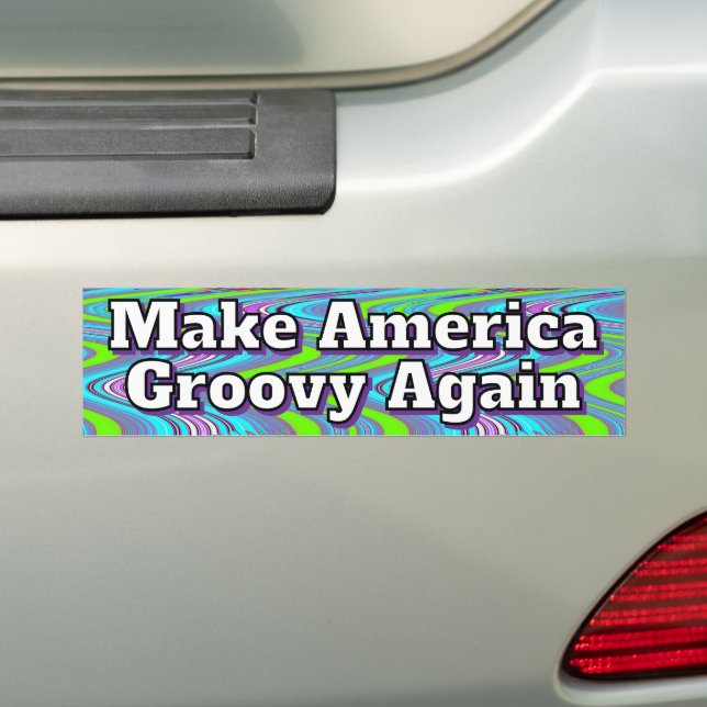 Adesivo Para Carro Make America Groovy Again (No carro)