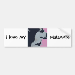 Adesivo Para Carro Malamute Dog Pop Art