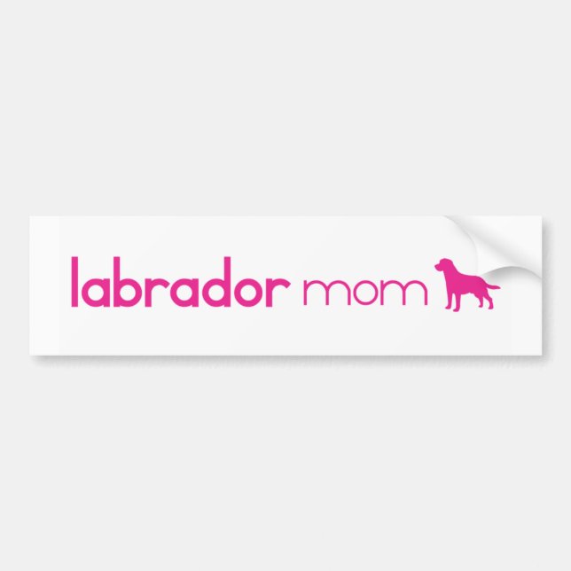 Adesivo Para Carro Mamã de labrador retriever (Frente)