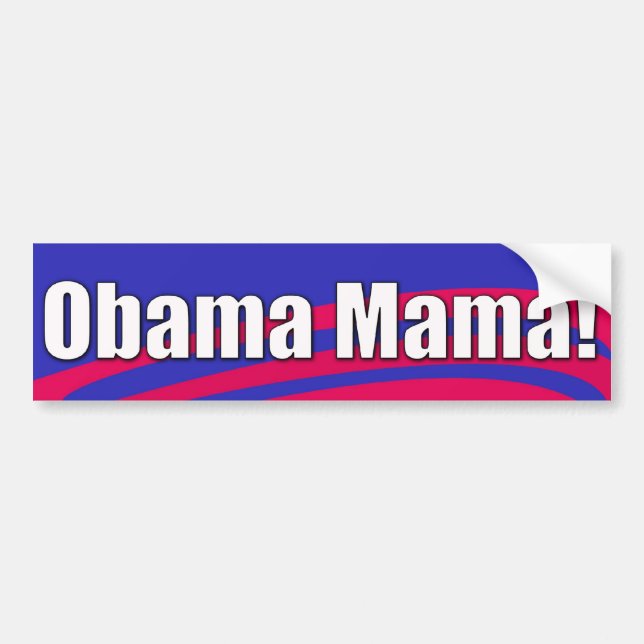 Adesivo Para Carro Mama de Obama! Autocolante no vidro traseiro (Frente)