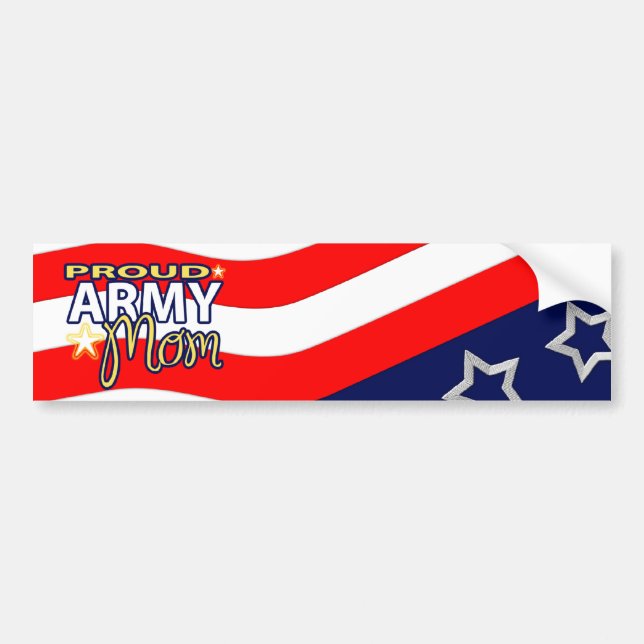 Adesivo Para Carro Mamã orgulhosa Bumpersticker do exército (Frente)